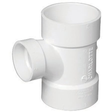 Charlotte Pipe And Foundry Charlotte Pipe Schedule 40 4 in. Hub X 4 in. D Hub PVC Sanitary Tee 1 pk PVC004011800